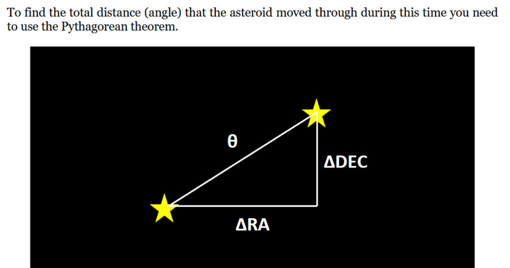 Studying asteroids calculation