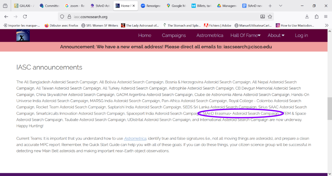 IASC Campaigns Announcement