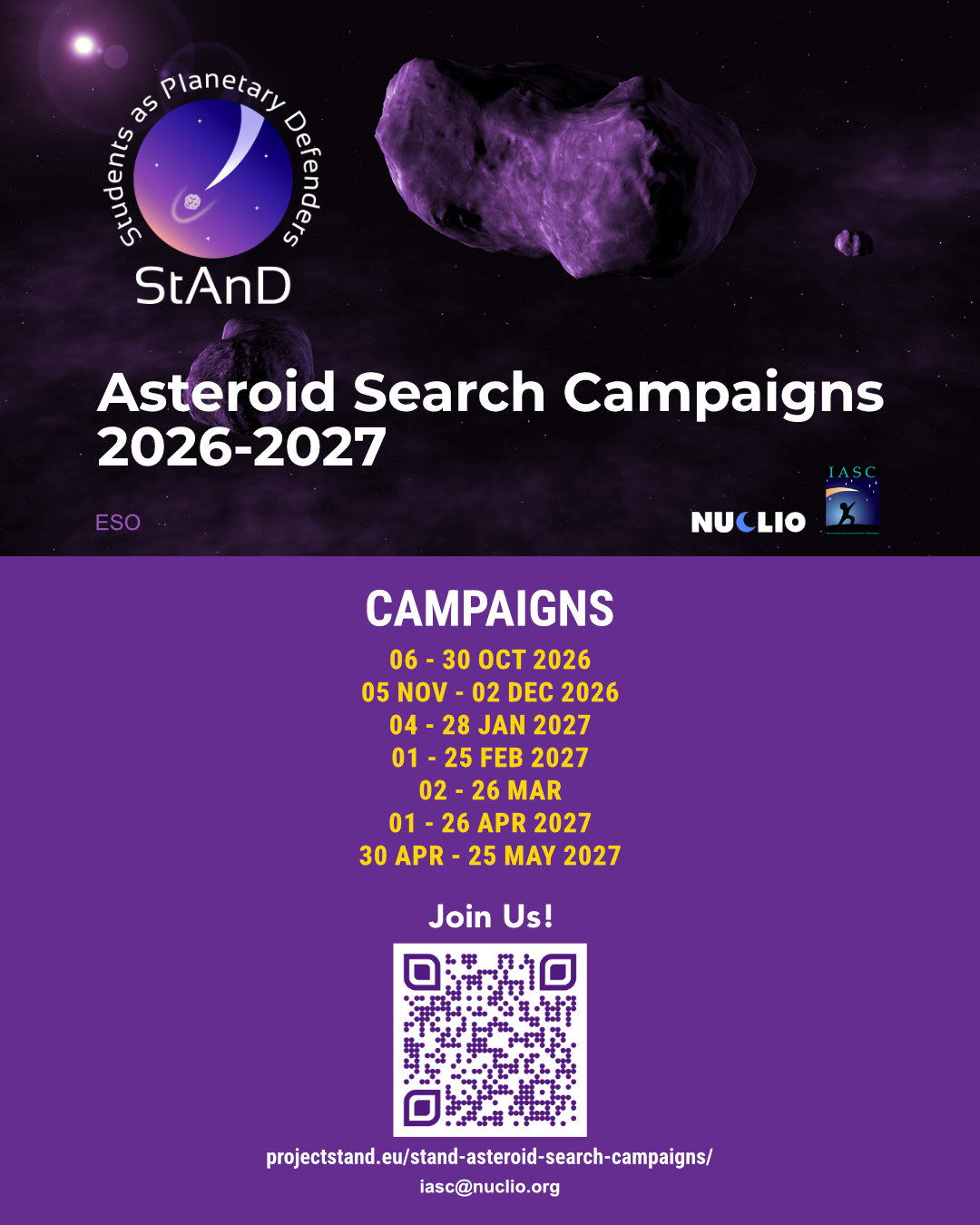 StAnD Asteroid Campaigns