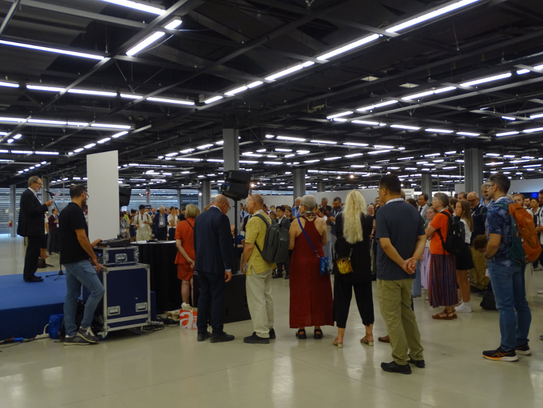 Waiting for the Opening Reception